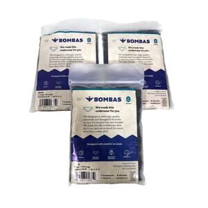 Bombas Underwear 3-Pack Womens XL/XXL 14-18 Black Seamless Waistband Nylon NIP